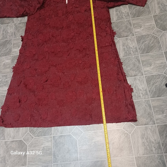 Marie  by Victoria dunn Dress Deep Red Lace And Size XL - Picture 11 of 14